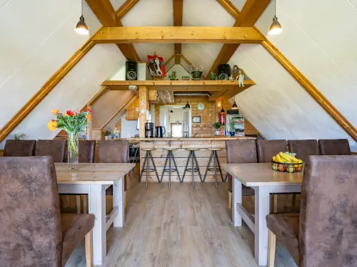 Knus vakantiehuis in Friesland met veranda en kampvuur