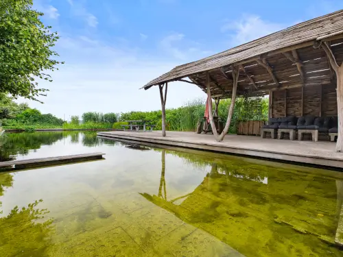 Luxe vakantiehuis met bar en natuurlijk zwembad