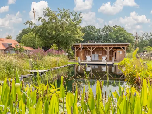 Luxe groepshuis op de Veluwe met zwemvijver & sauna